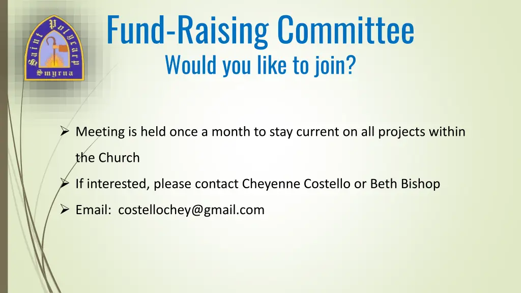 fund raising committee would you like to join