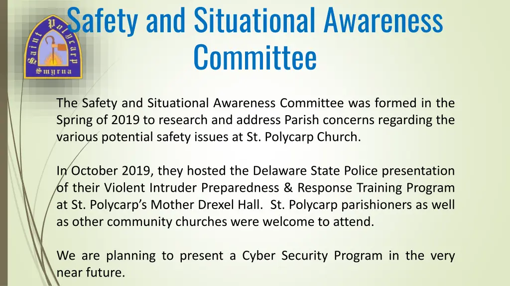 safety and situational awareness committee 1
