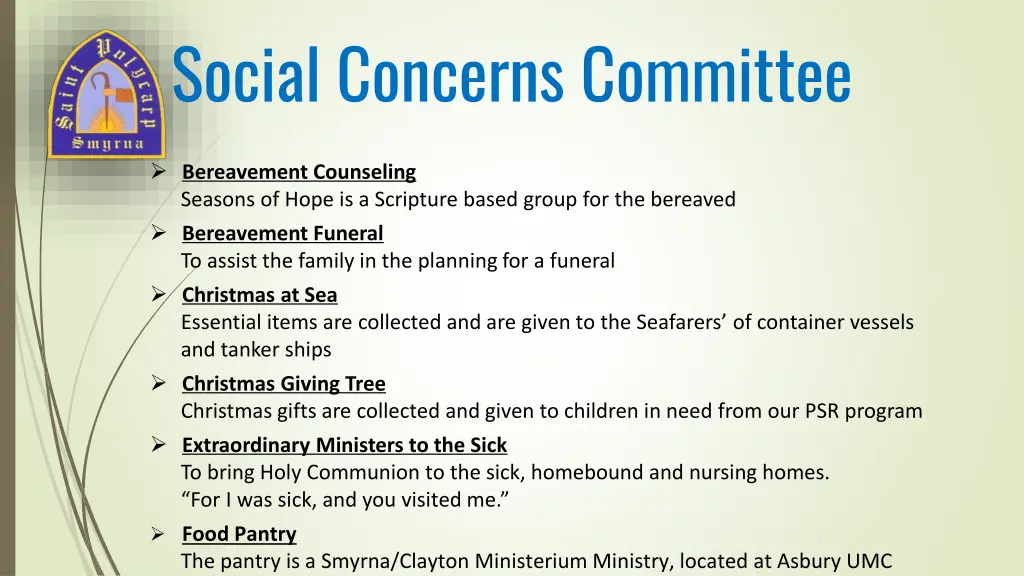 social concerns committee 1