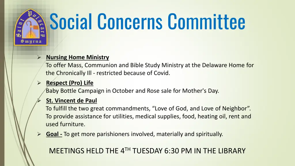 social concerns committee 2