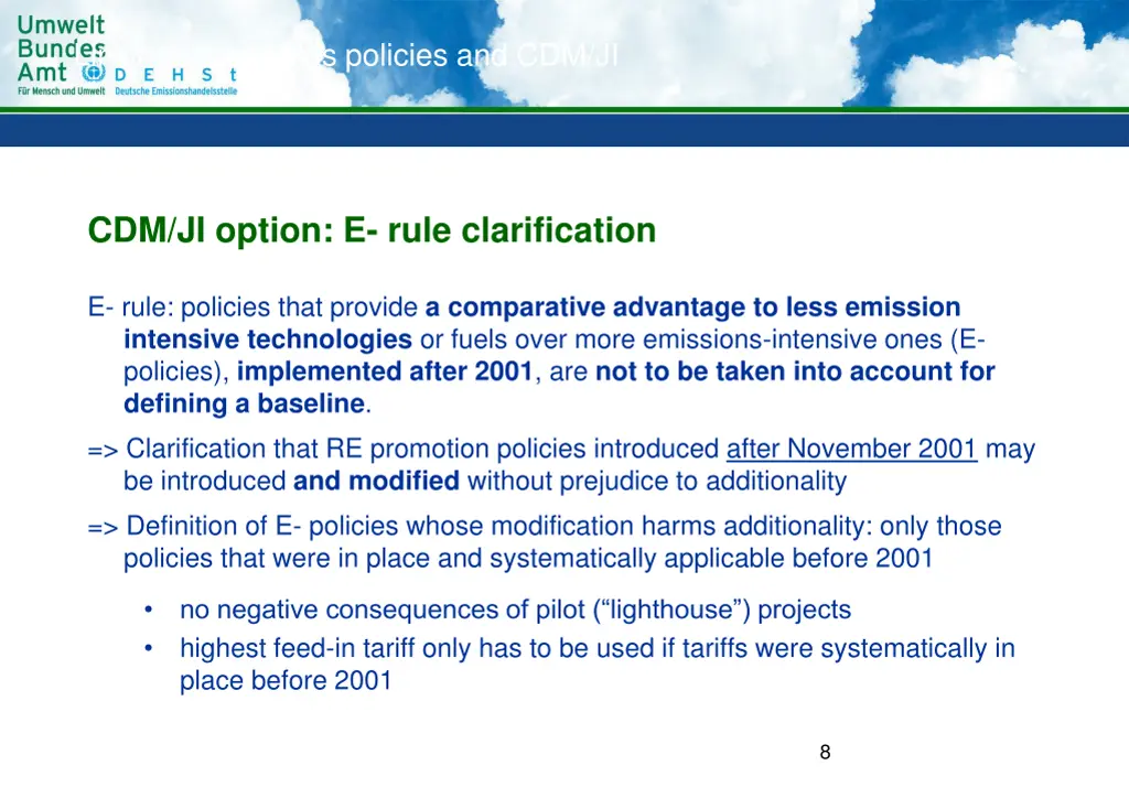 linking renewables policies and cdm ji
