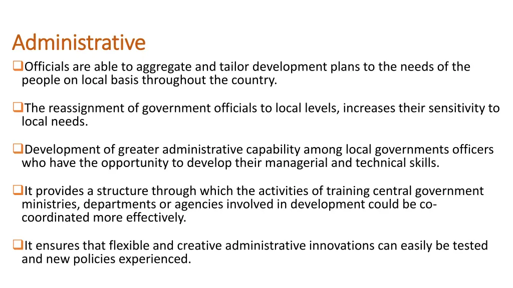 administrative administrative officials are able