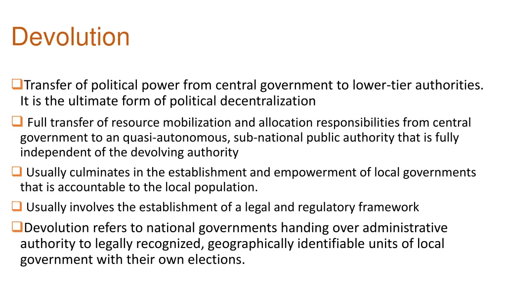 devolution