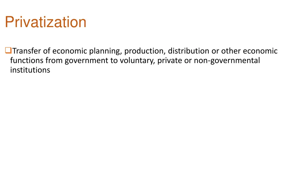 privatization