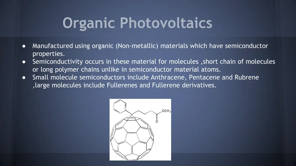organic photovoltaics