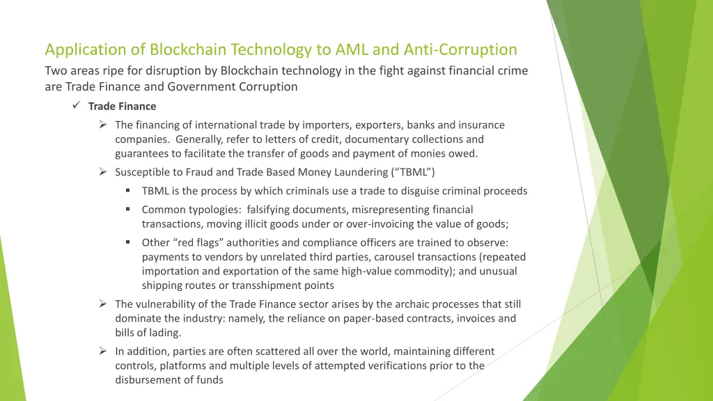 application of blockchain technology