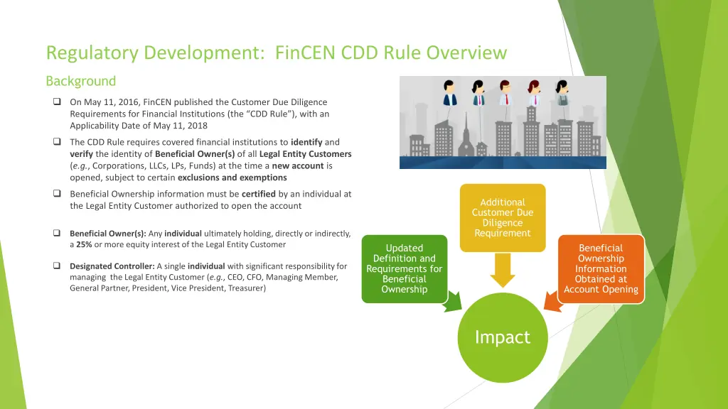 regulatory development fincen cdd rule overview