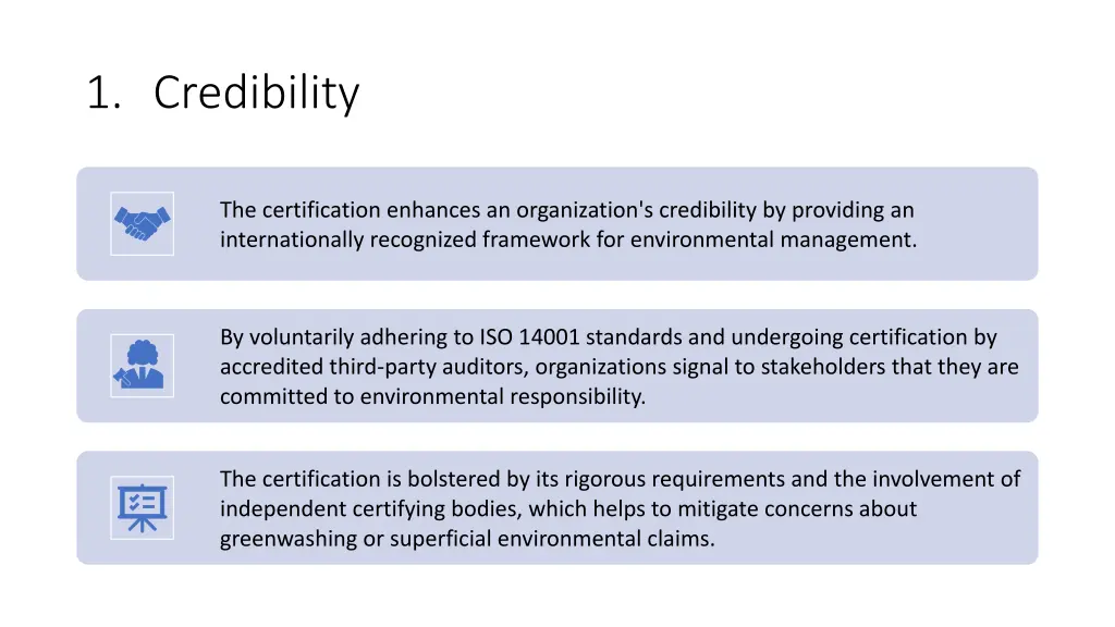 1 credibility