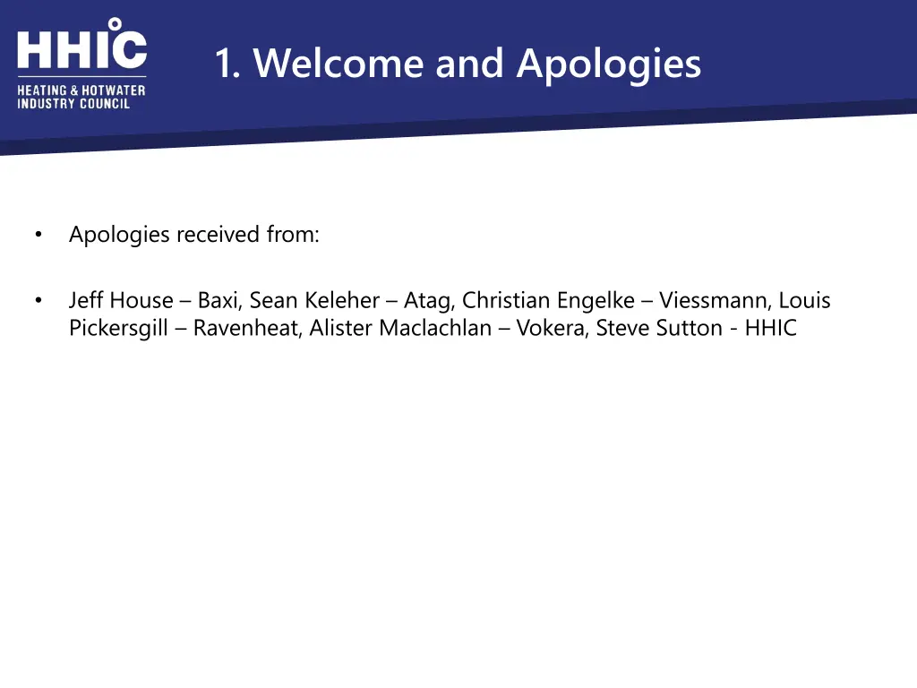 1 welcome and apologies