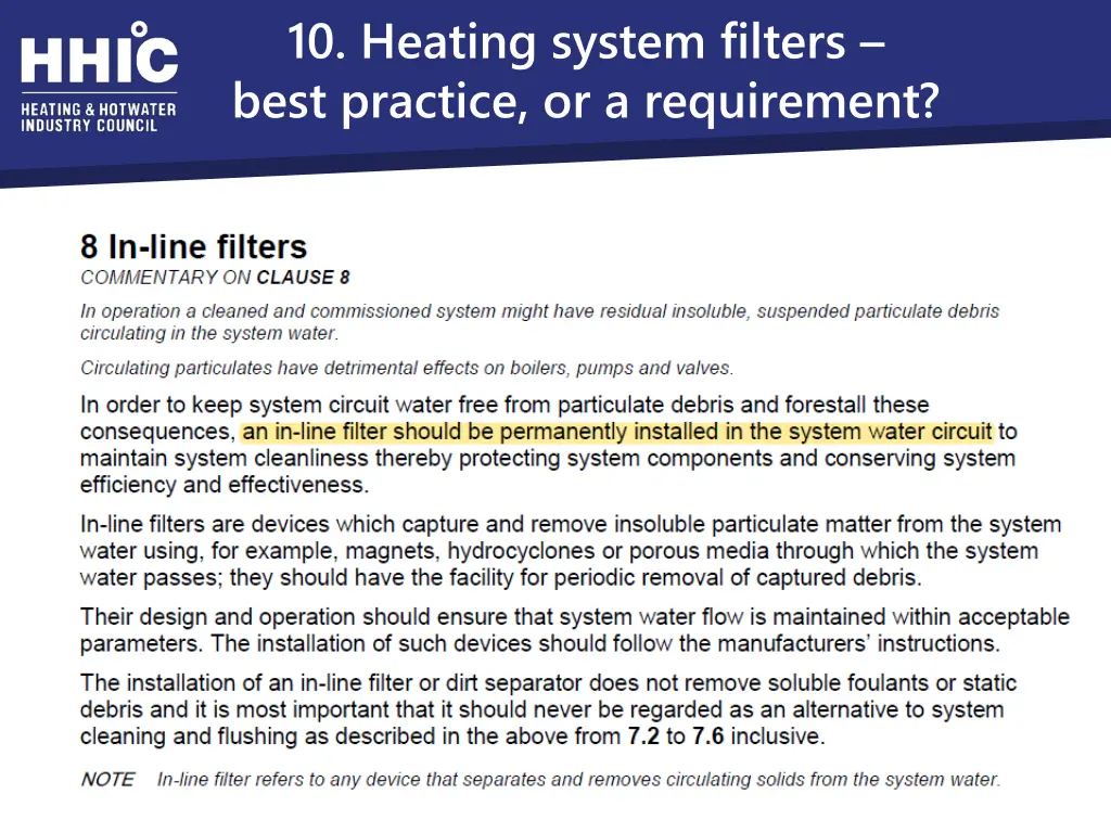 10 heating system filters best practice 1