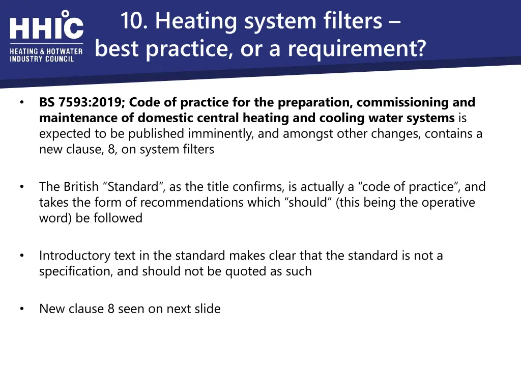 10 heating system filters best practice