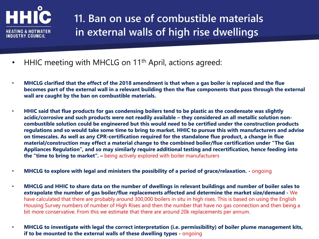 11 ban on use of combustible materials 2