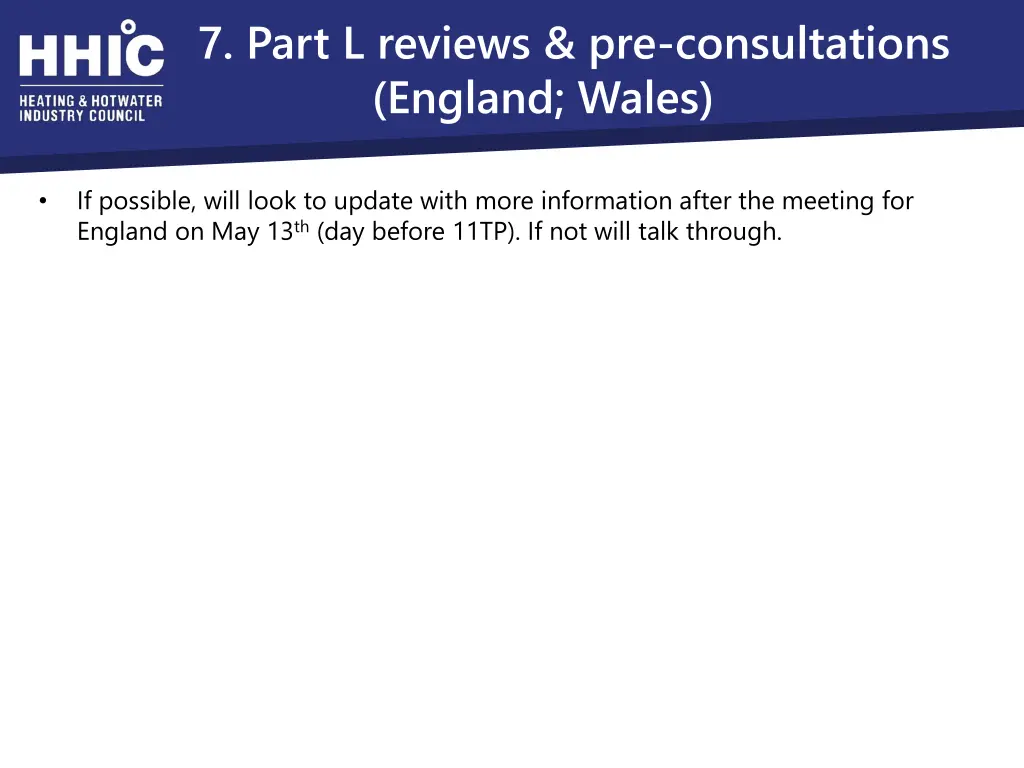 7 part l reviews pre consultations england wales