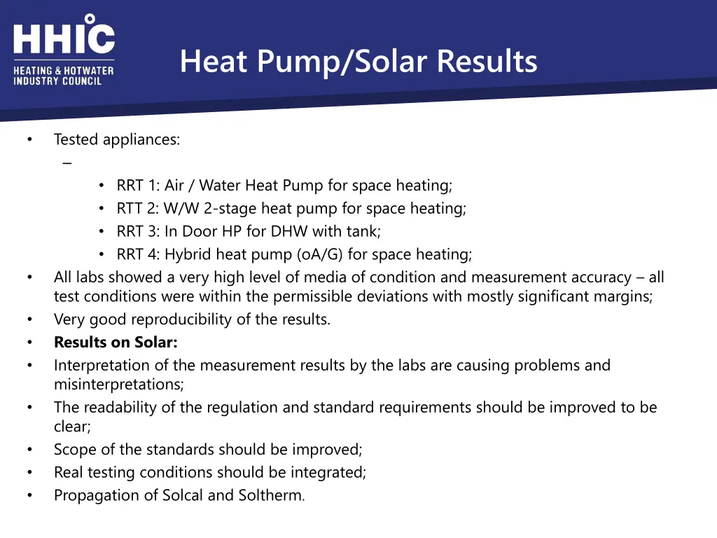 heat pump solar results