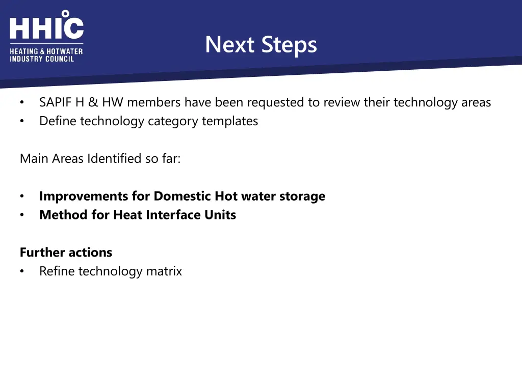 next steps