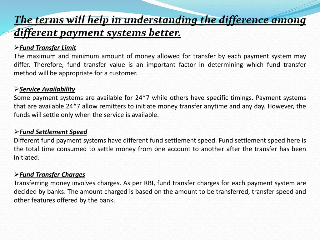 the terms will help in understanding