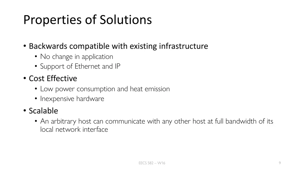 properties of solutions