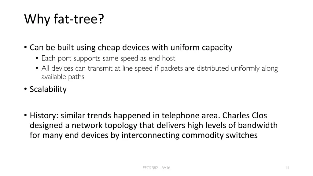 why fat tree