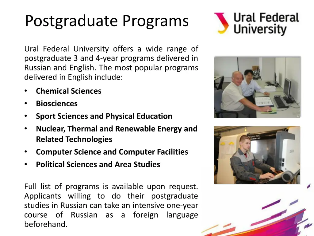 postgraduate programs
