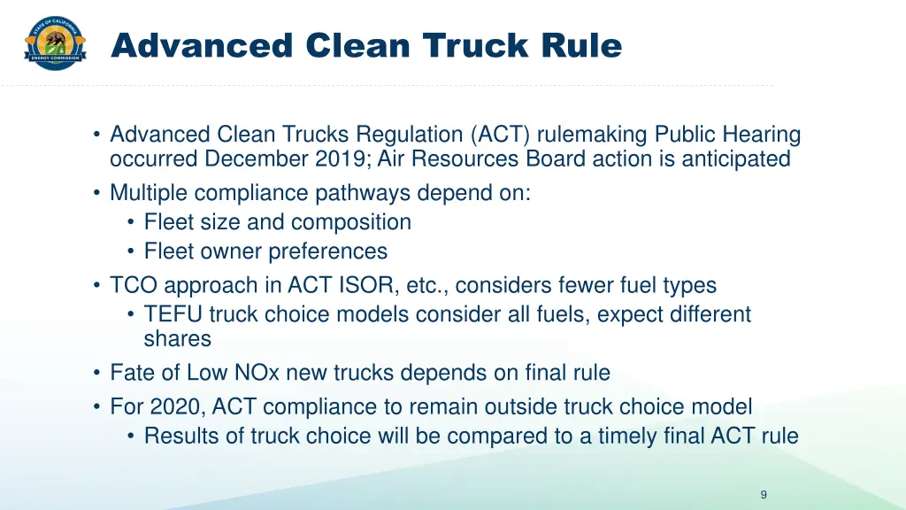 advanced clean truck rule