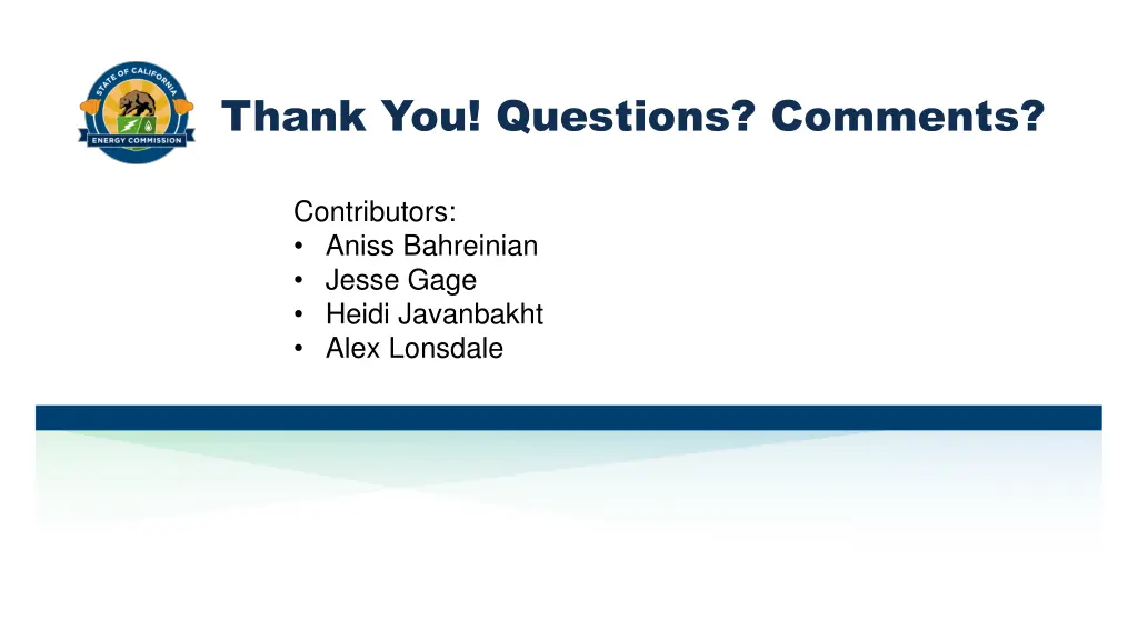 thank you questions comments