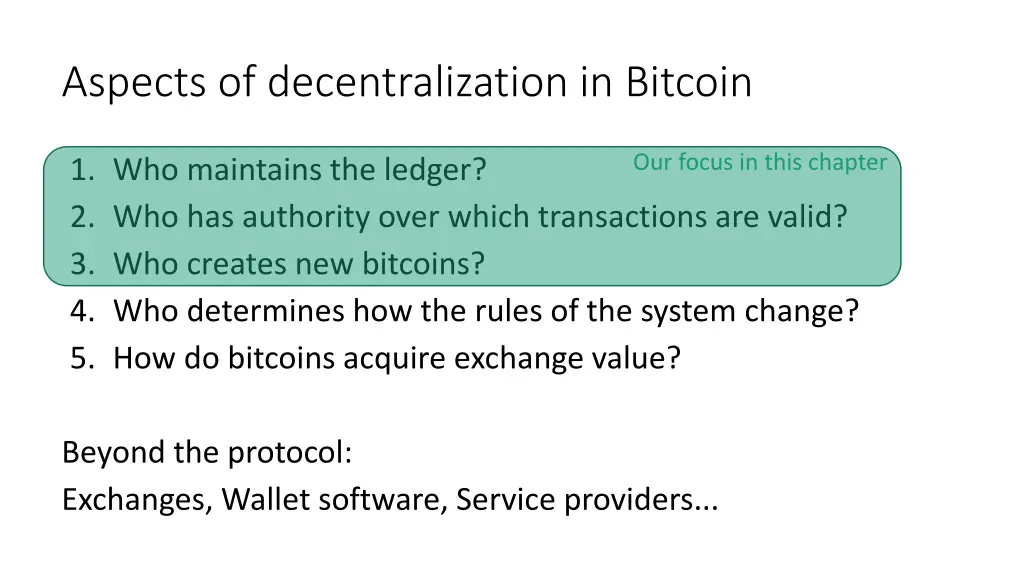 aspects of decentralization in bitcoin