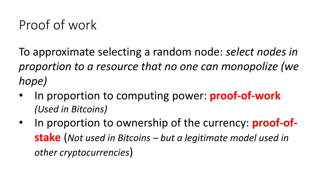 proof of work