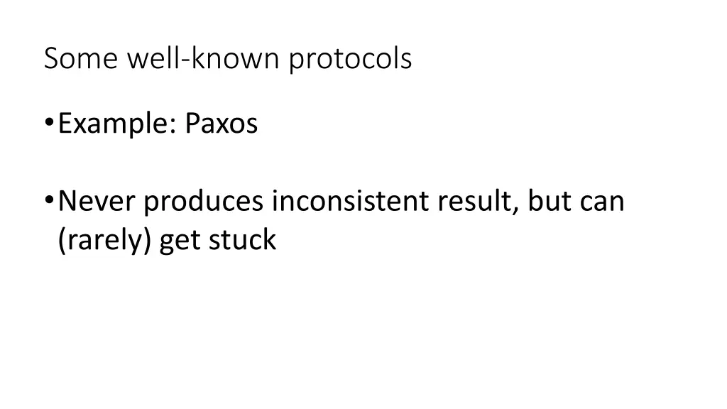 some well known protocols