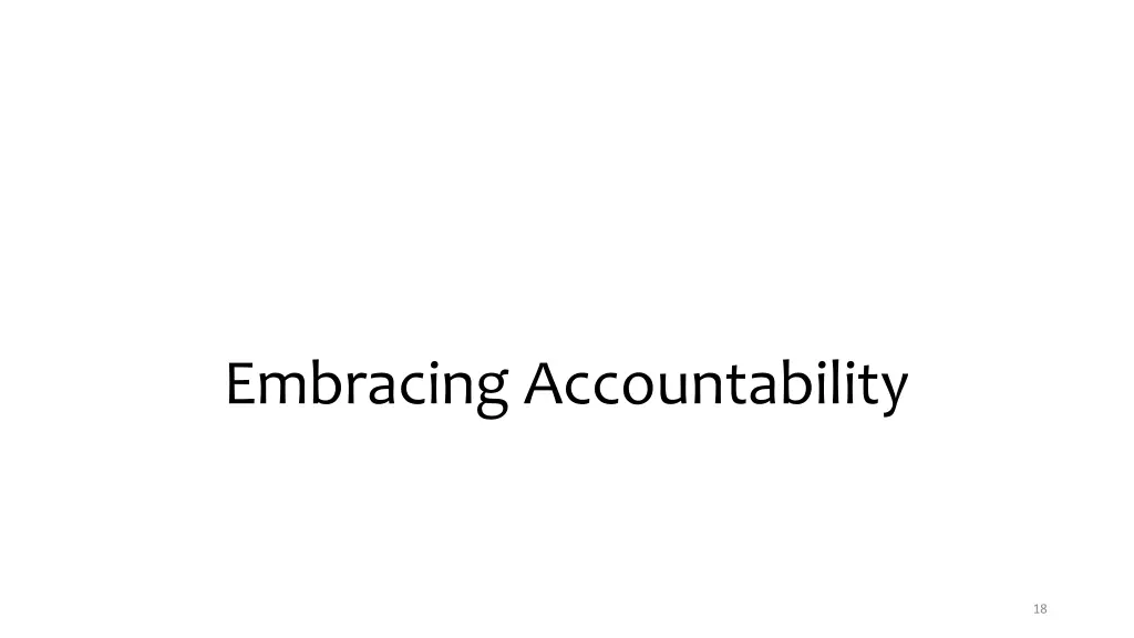 embracing accountability