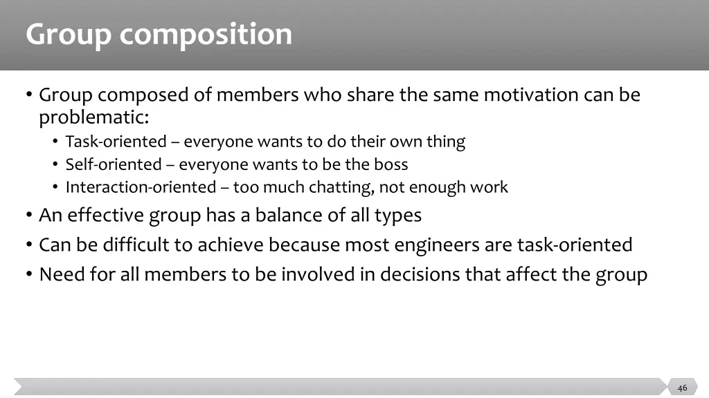 group composition