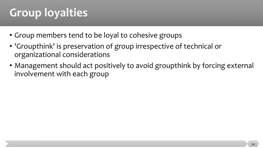 group loyalties