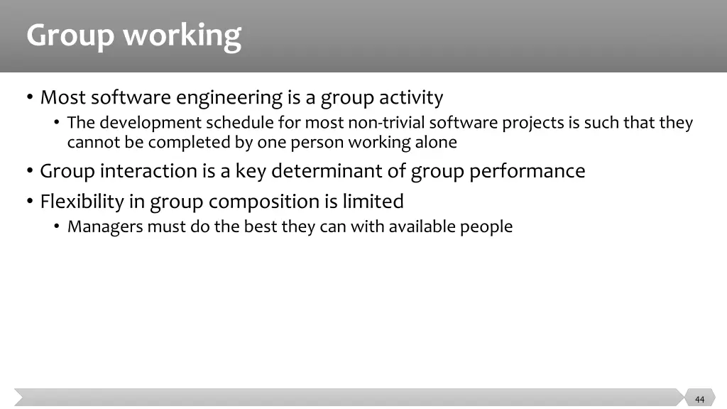 group working