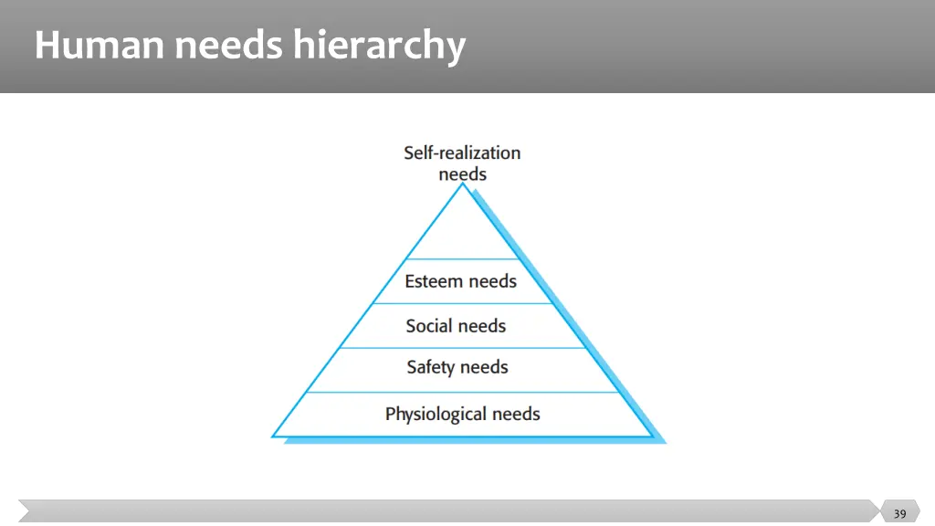 human needs hierarchy