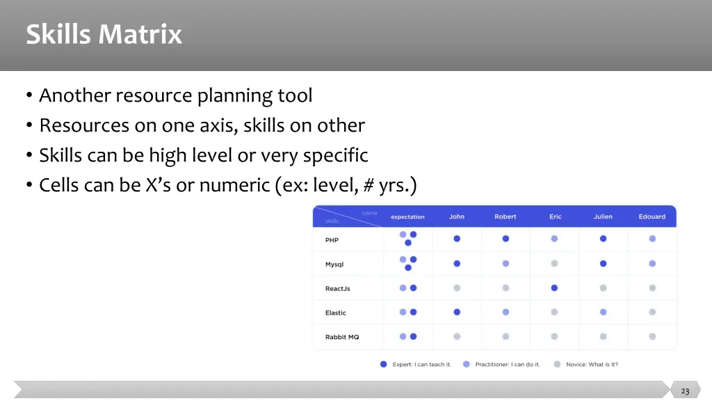 skills matrix