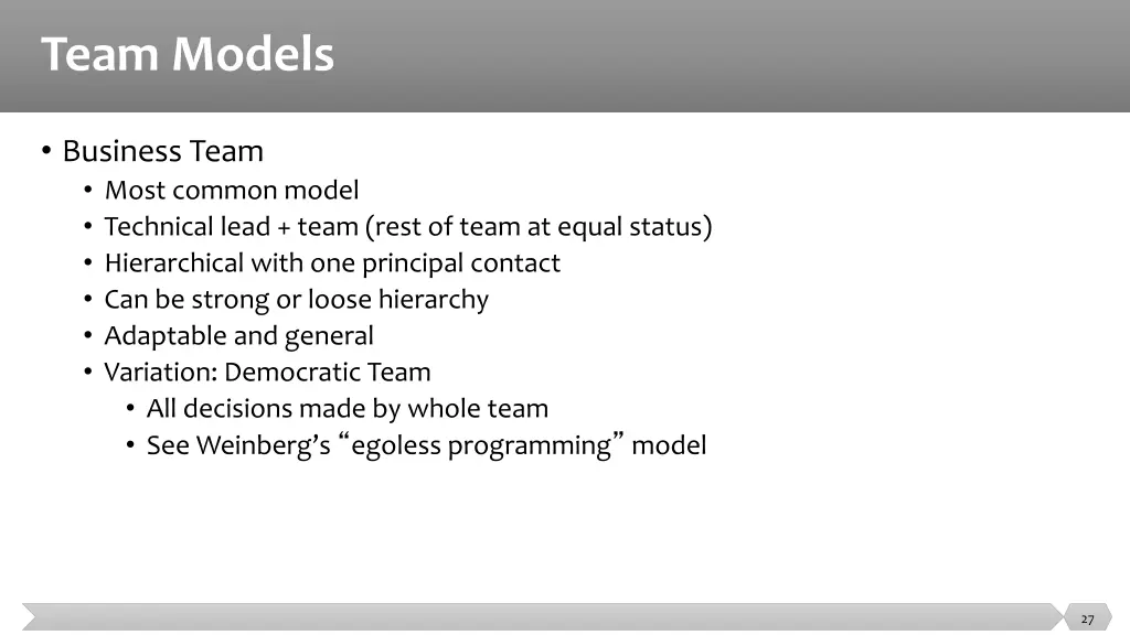 team models 2