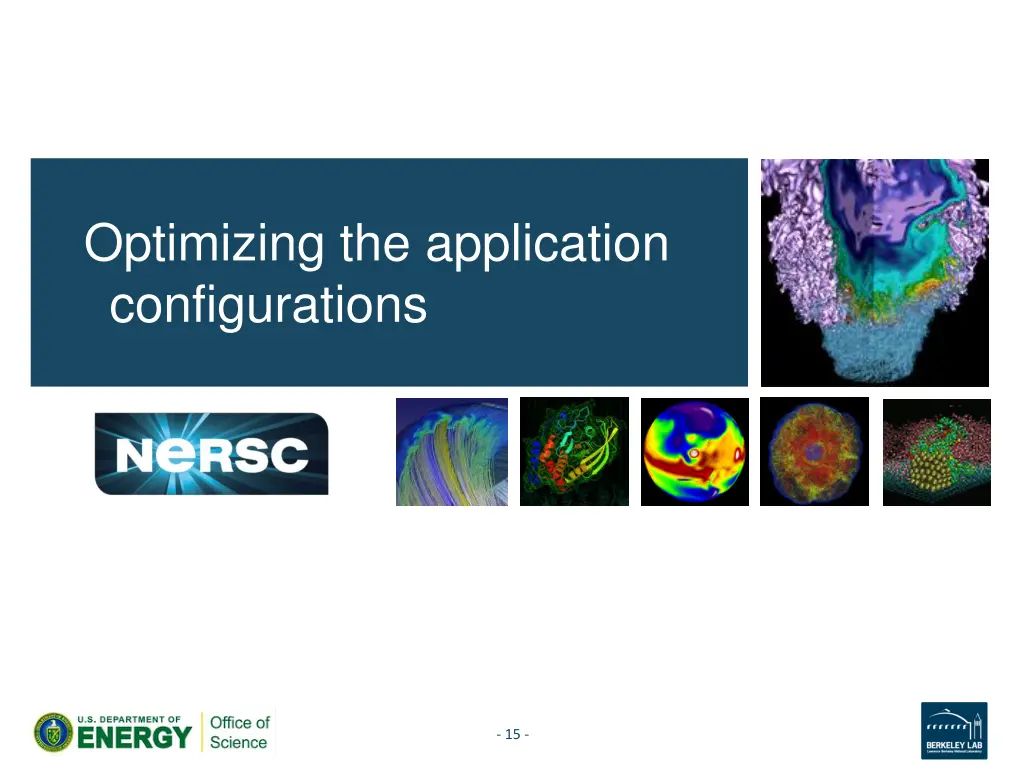 optimizing the application configurations