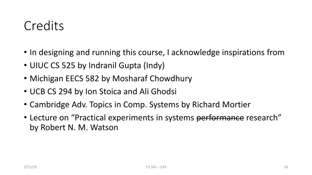 credits