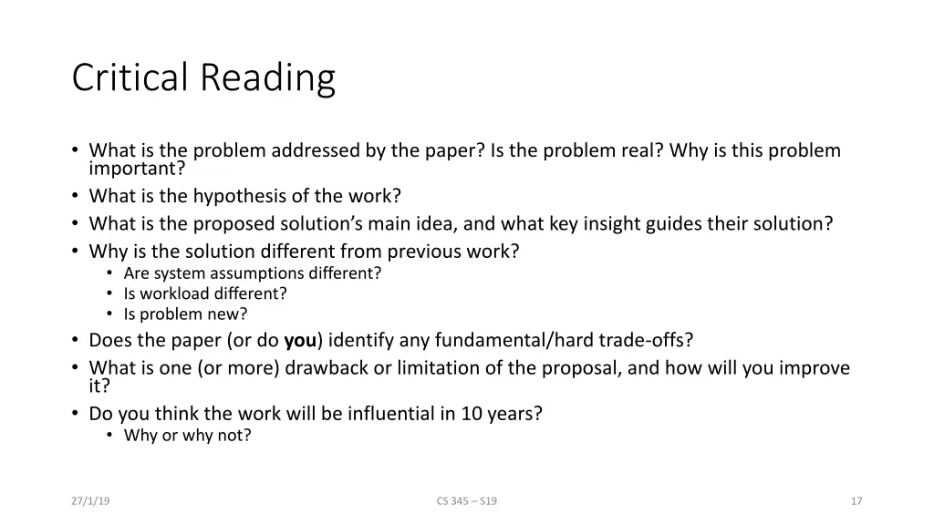 critical reading