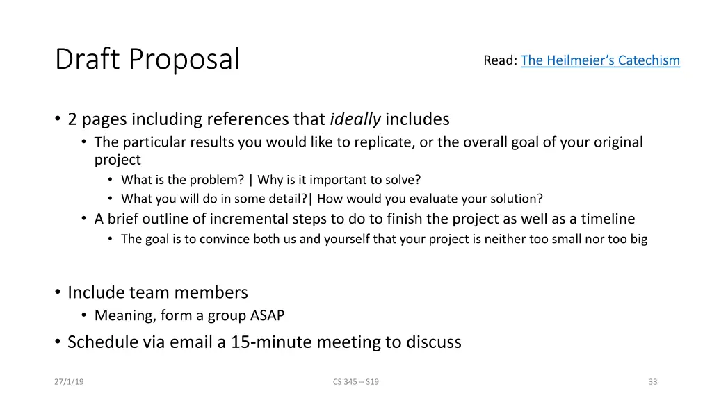 draft proposal