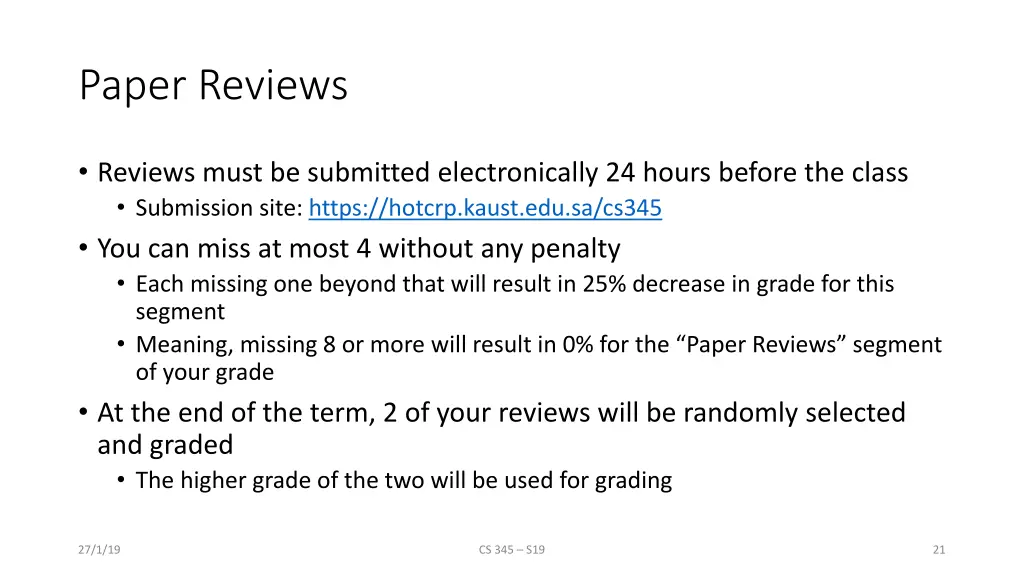 paper reviews 1