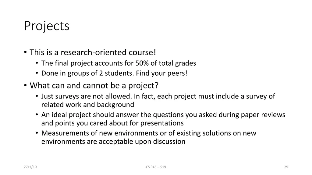 projects