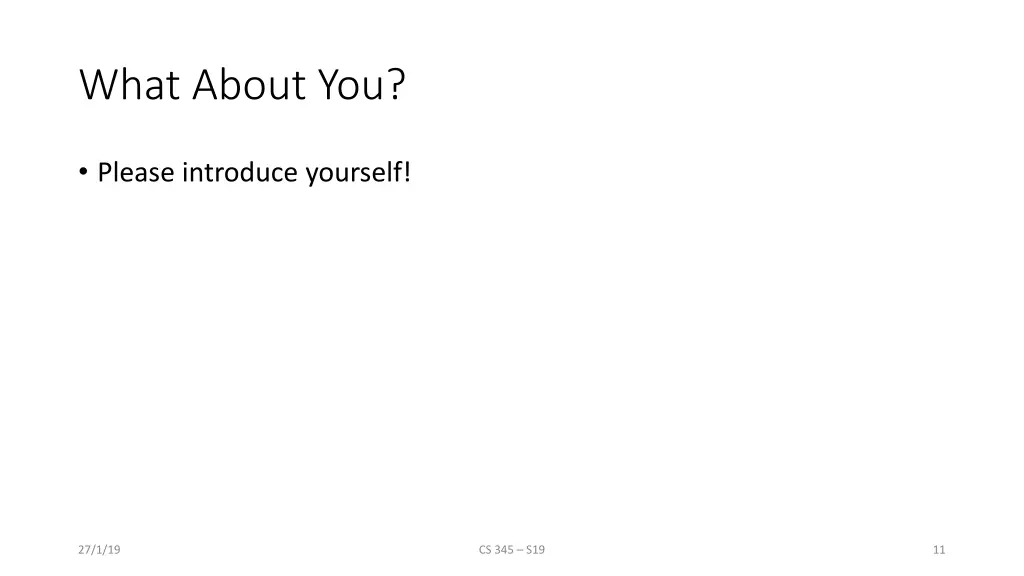 what about you