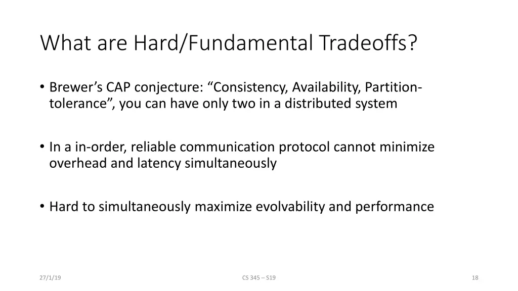 what are hard fundamental tradeoffs