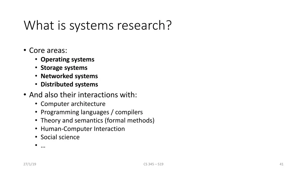 what is systems research