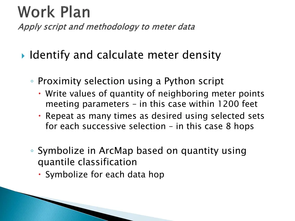 identify and calculate meter density