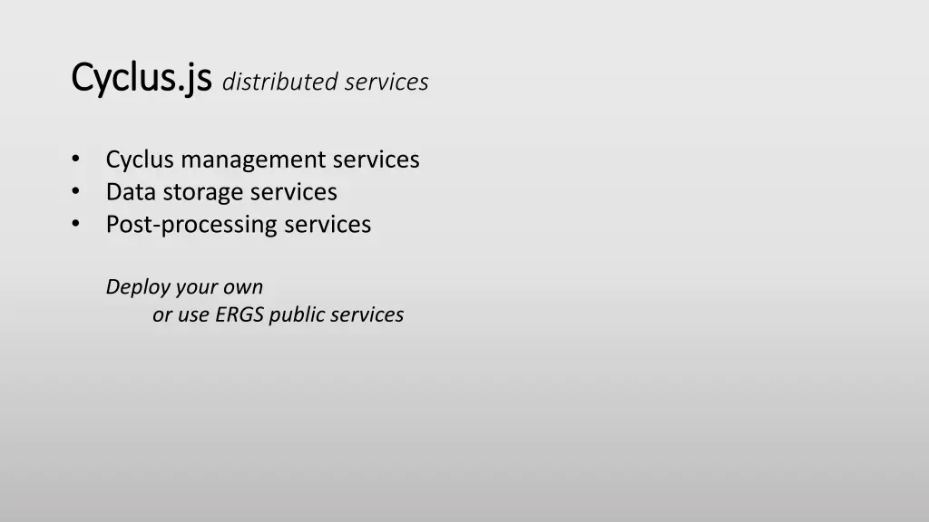 cyclus js cyclus js distributed services