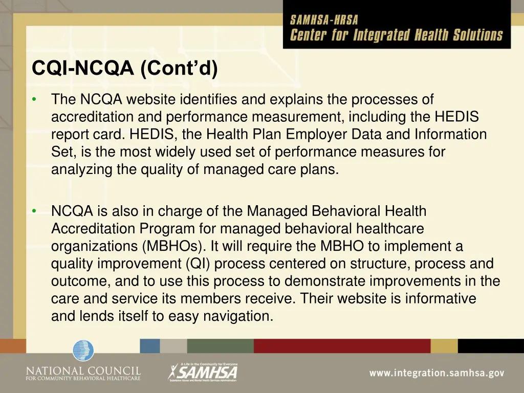 cqi ncqa cont d