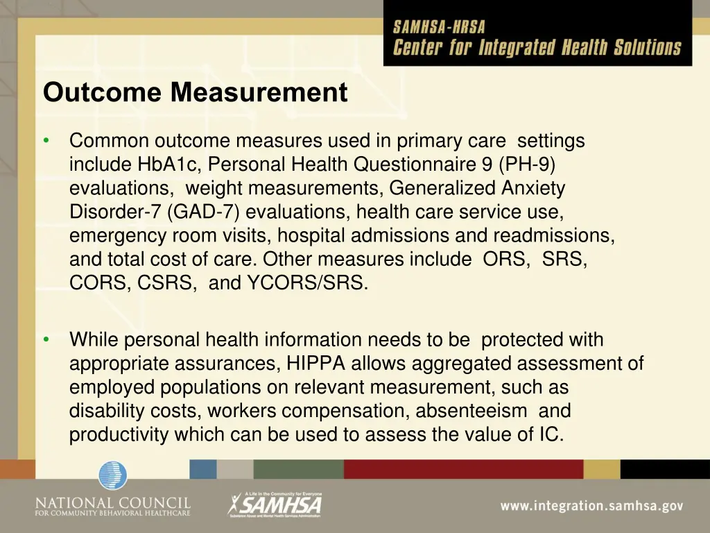 outcome measurement 1