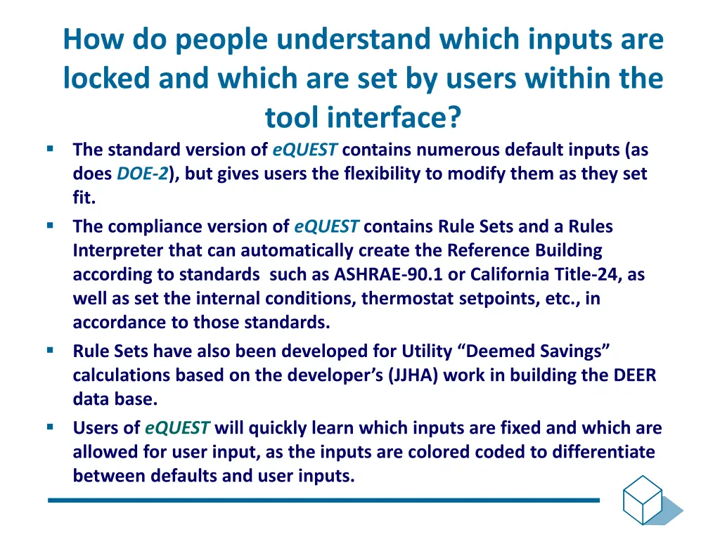 how do people understand which inputs are locked