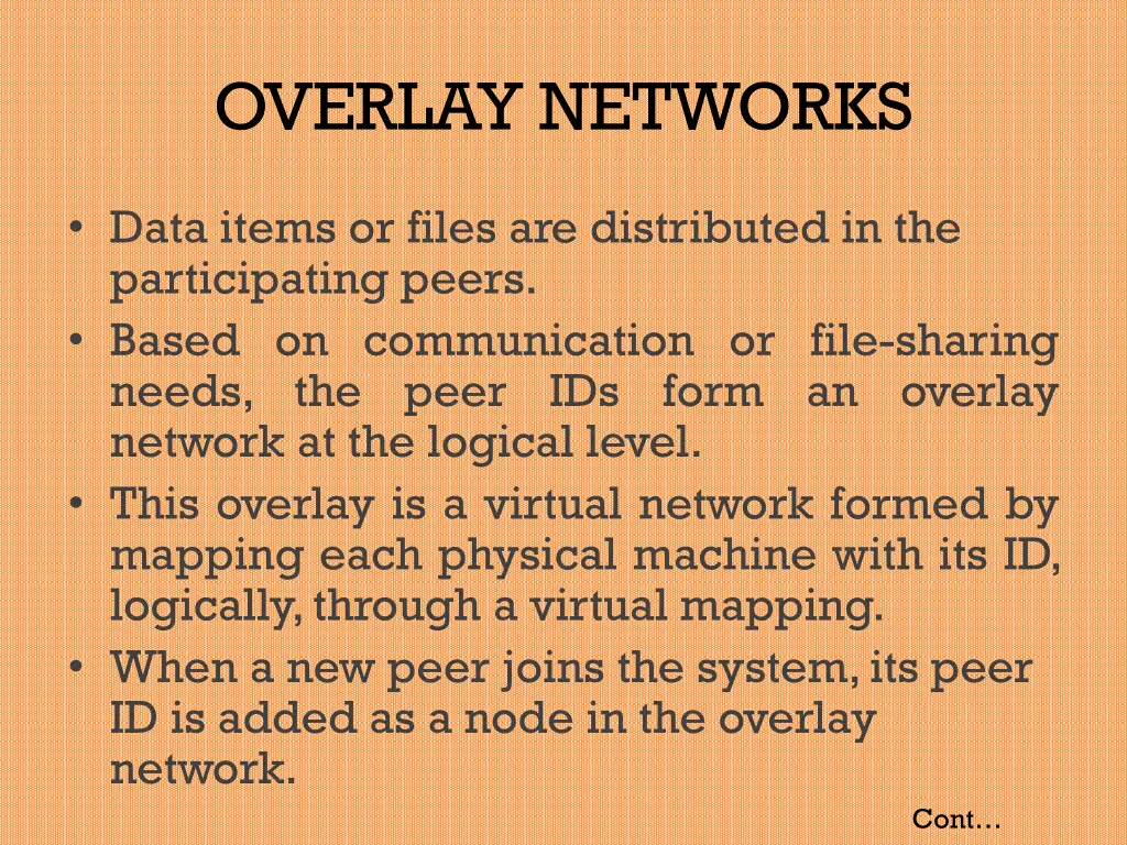 overlay networks